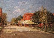 Theodore Clement Steele Street Scene oil painting reproduction